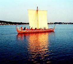 Icelandic longboats enroute to meet their fate